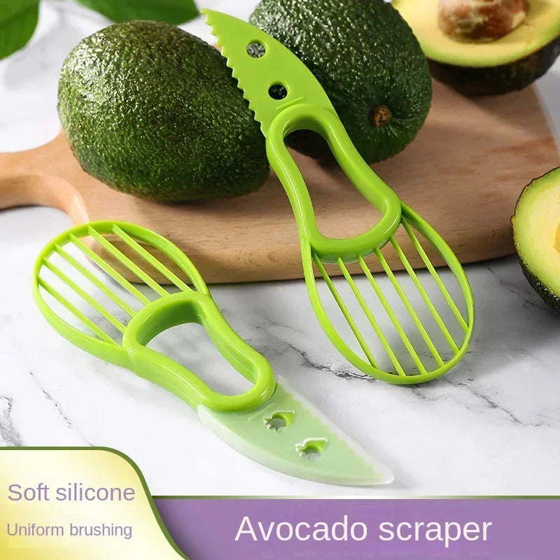 3 In 1 Avocado Slicer Shea Corer Butter Fruit Peeler C