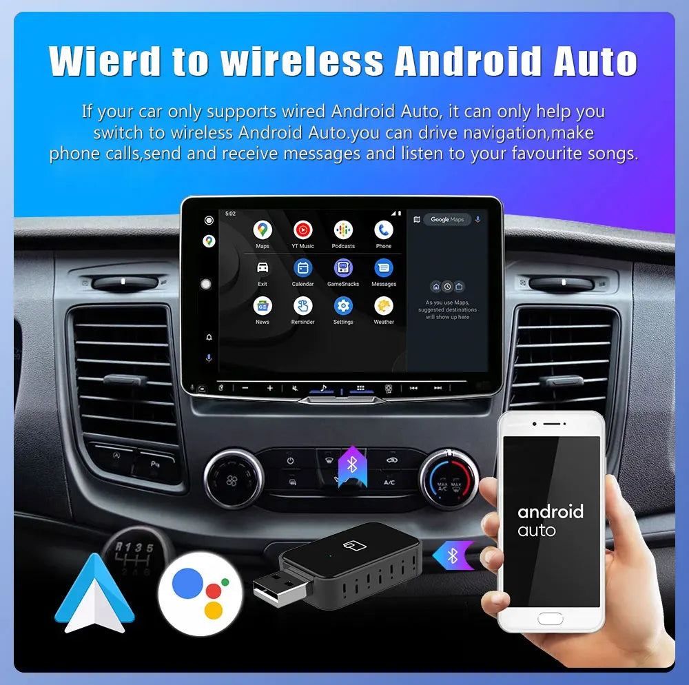 Wired to Wireless CarPlay Adapter for any car