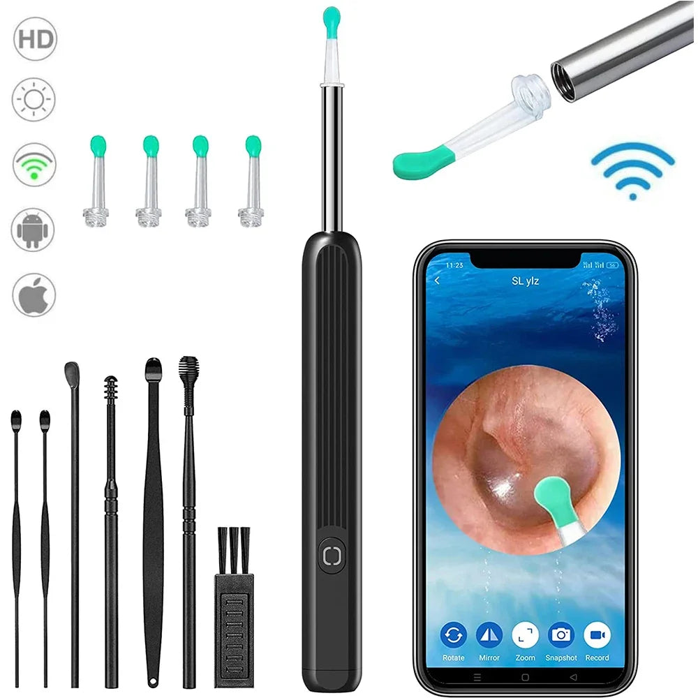 Wireless Wi-fi Visual Ear Cleaner Otoscope Ear Wax Ear