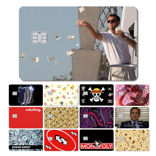 Film Cover Sticker Case for Small Chip Credit Debit Card