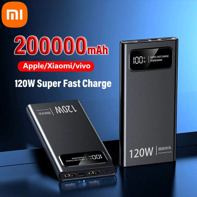 BankSuper Fast Charging 200000mAh Ultralarge Capacity For Mobile Power External Battery