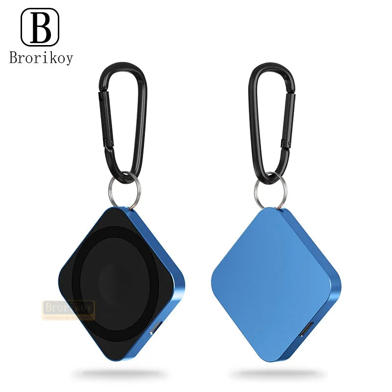 Magnetic Wireless Charger with Carabiner Portable Charger Adapter Travel Charging Station